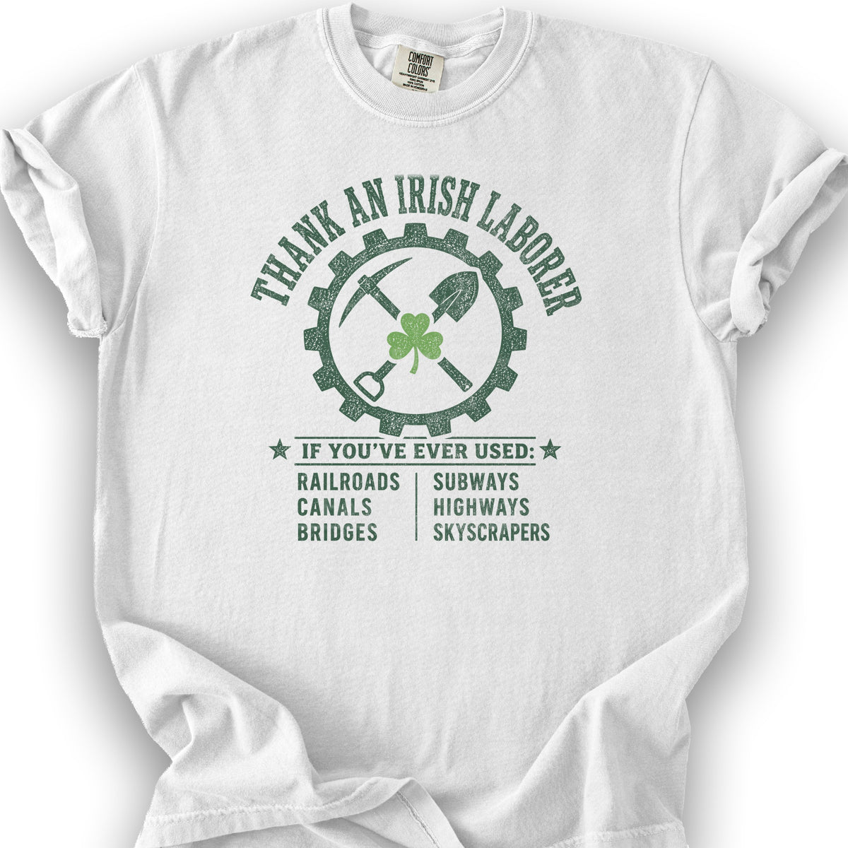 Irish Laborer T-Shirt - White