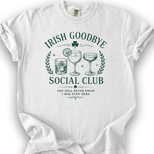 Irish Goodbye Club T-Shirt - White