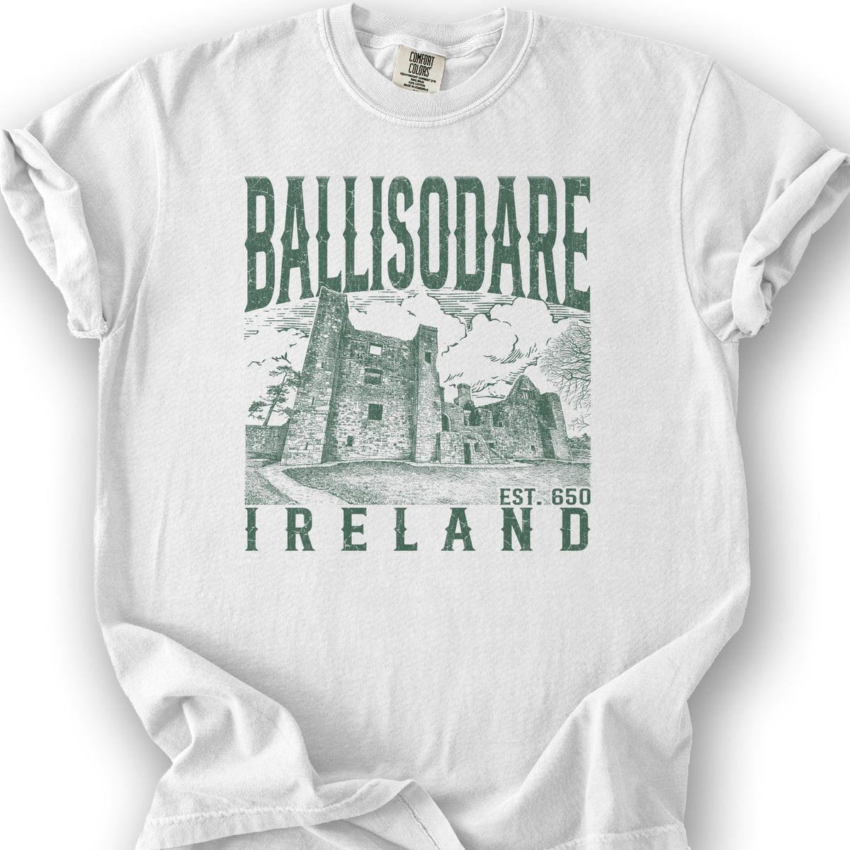 Ballisodare Ireland Sketch T-Shirt - White