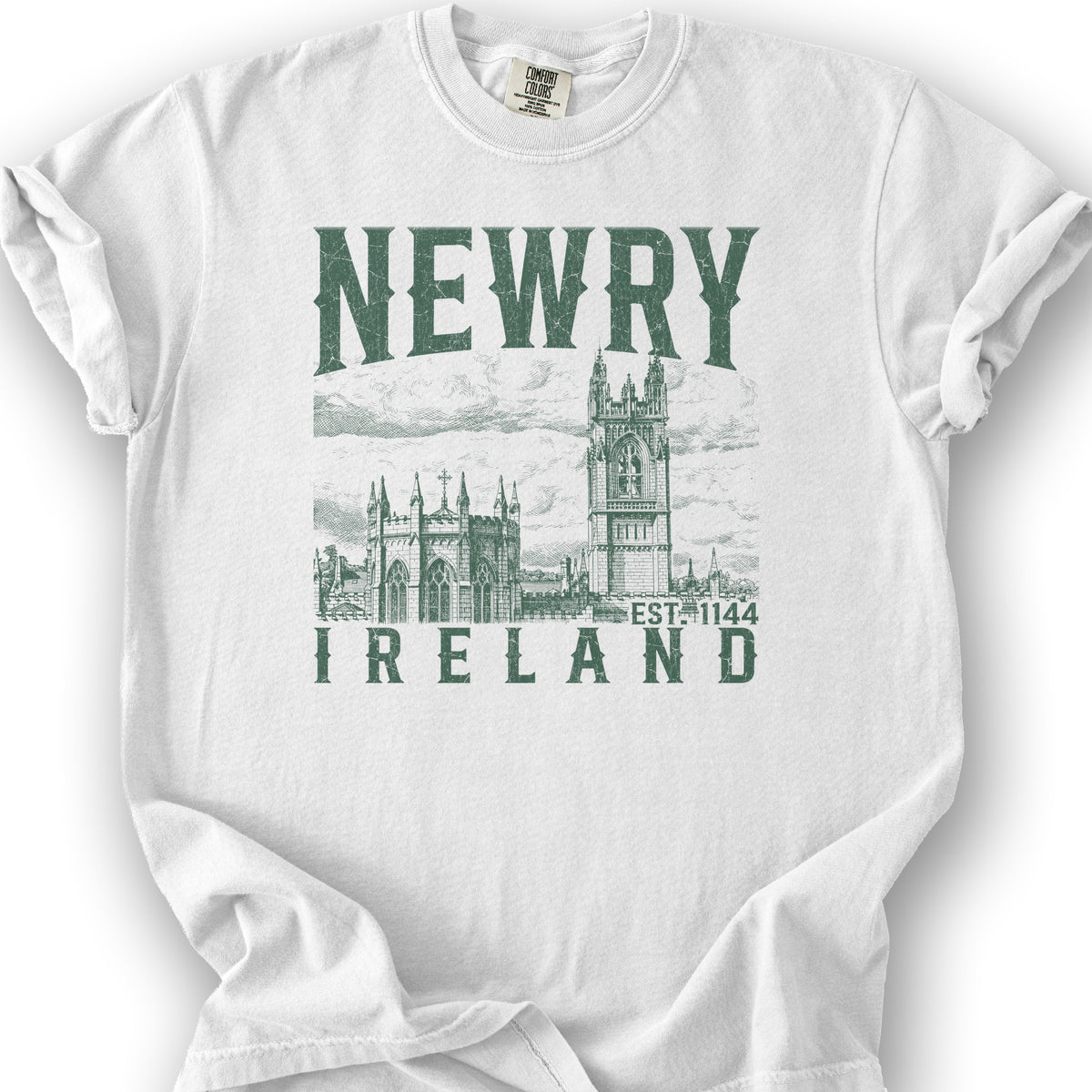 Newry Ireland Sketch T-Shirt - White