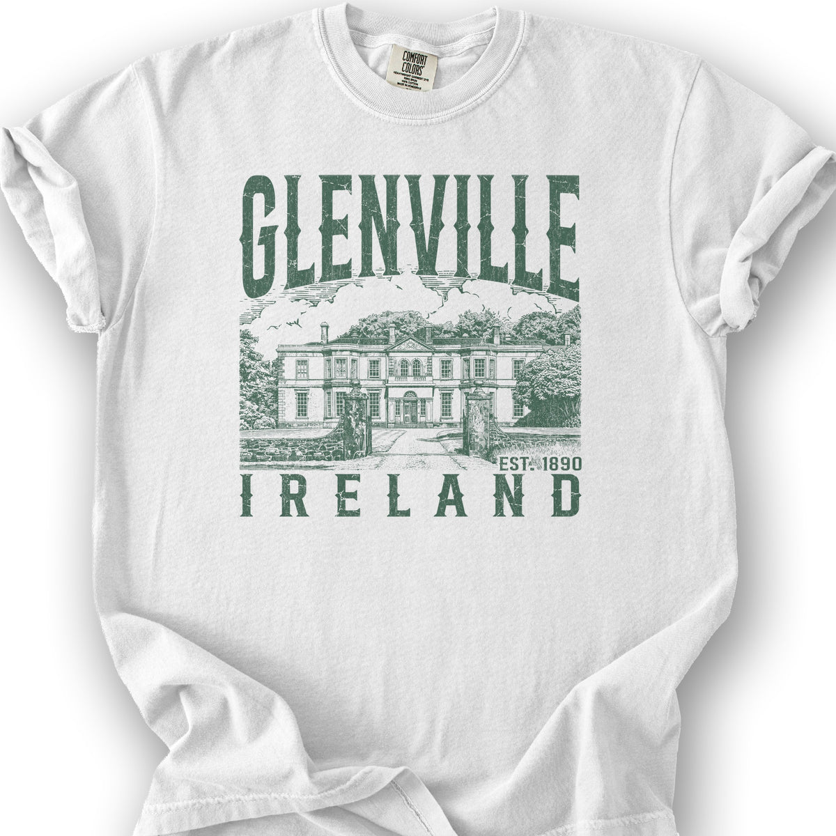 Glenville Ireland Sketch T-Shirt - White