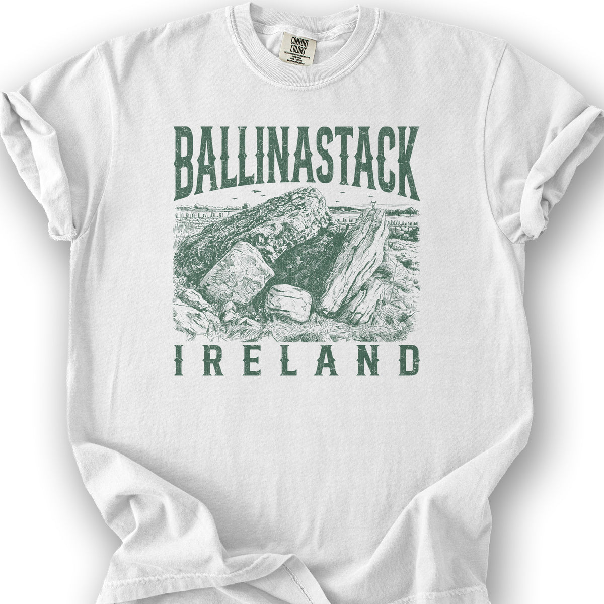 Ballinastack Ireland Sketch T-Shirt - White