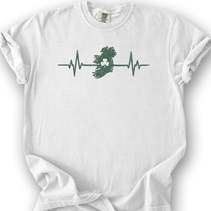 Ireland Heartbeat T-Shirt - White