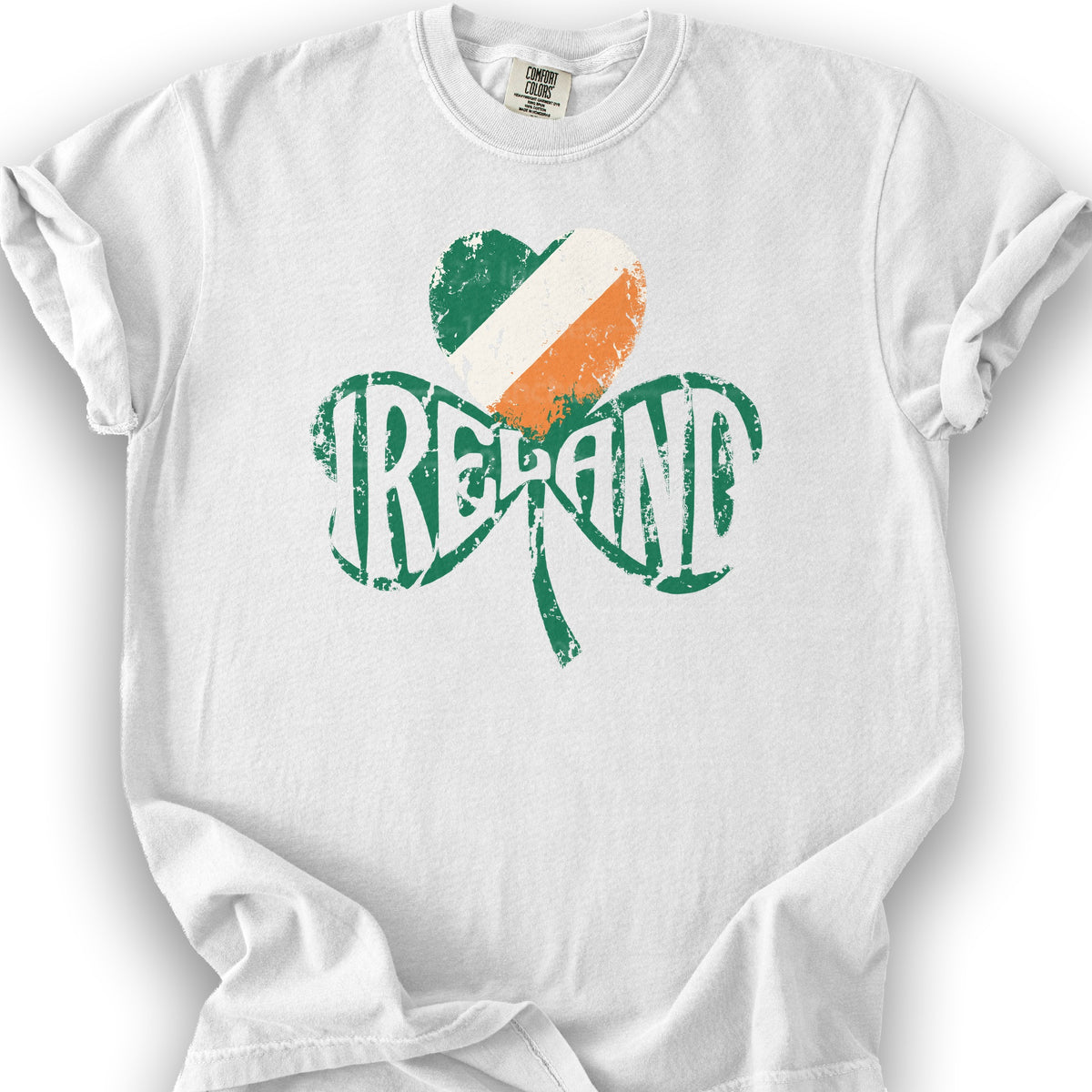 Ireland Shamrock Flag T-Shirt - White
