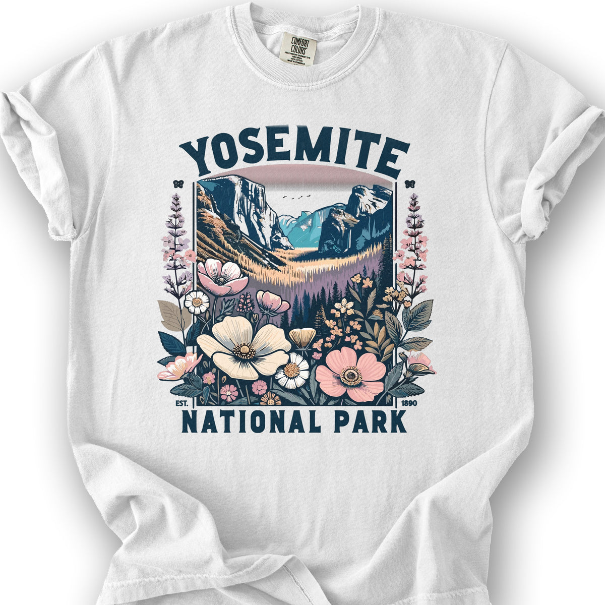 Yosemite National Park "Wildflower" T-Shirt - White