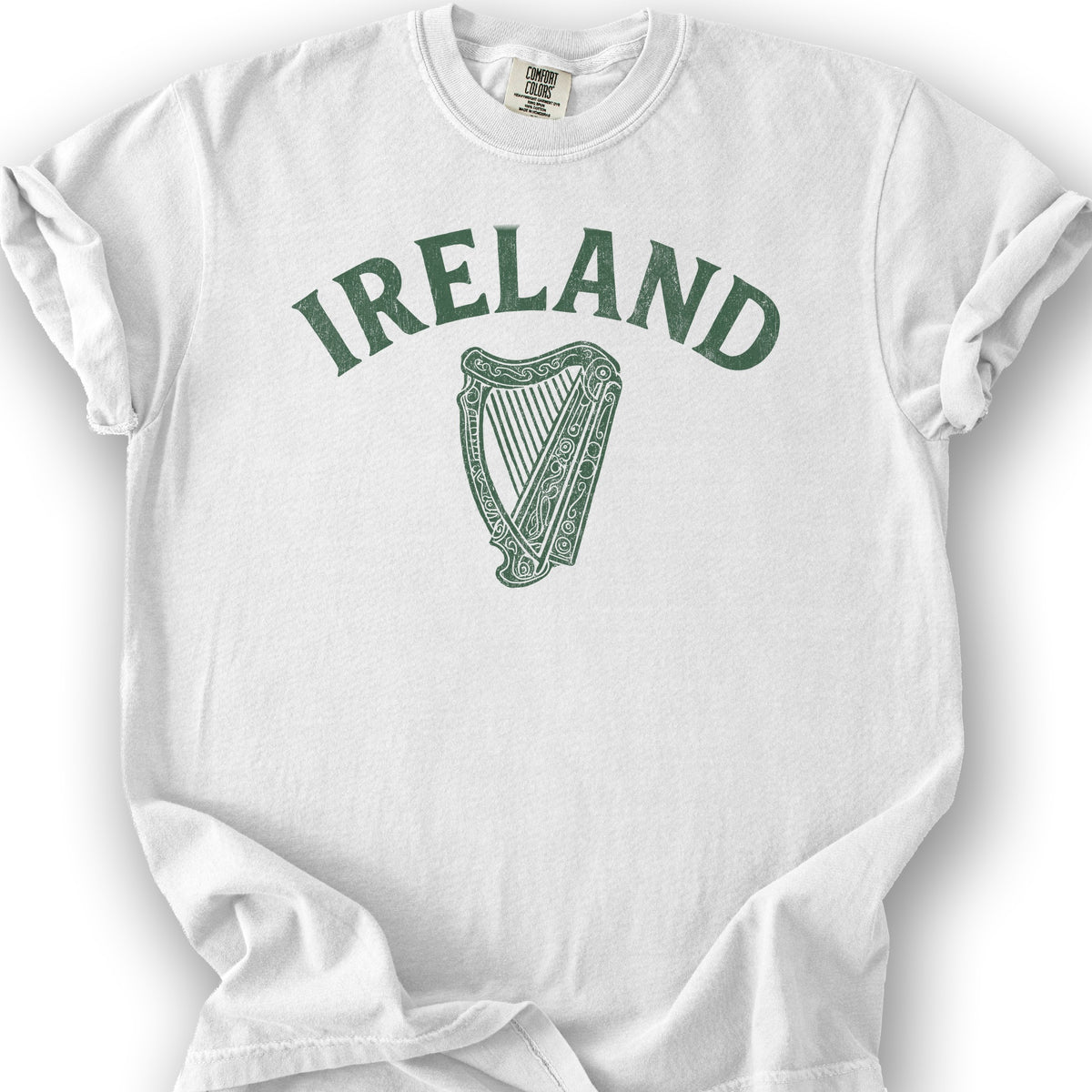 Ireland Vintage Harp T-Shirt - White