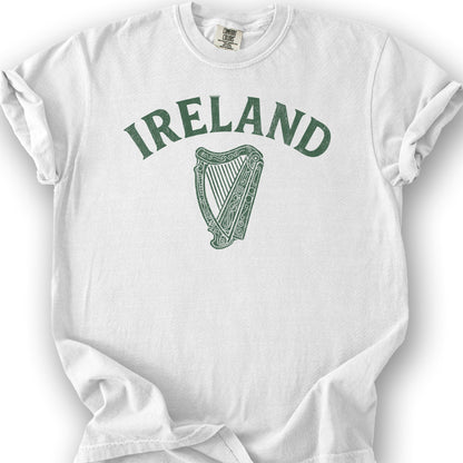 Ireland Vintage Harp T-Shirt - White