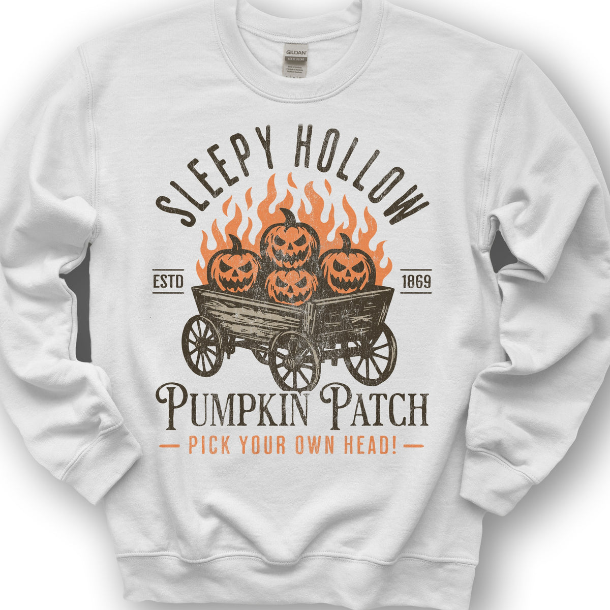 Sleepy Hollow Pumpkin Patch Sweatshirt - White