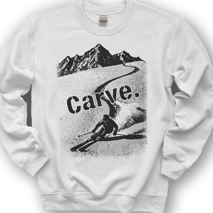Carve Ski Print Sweatshirt - White