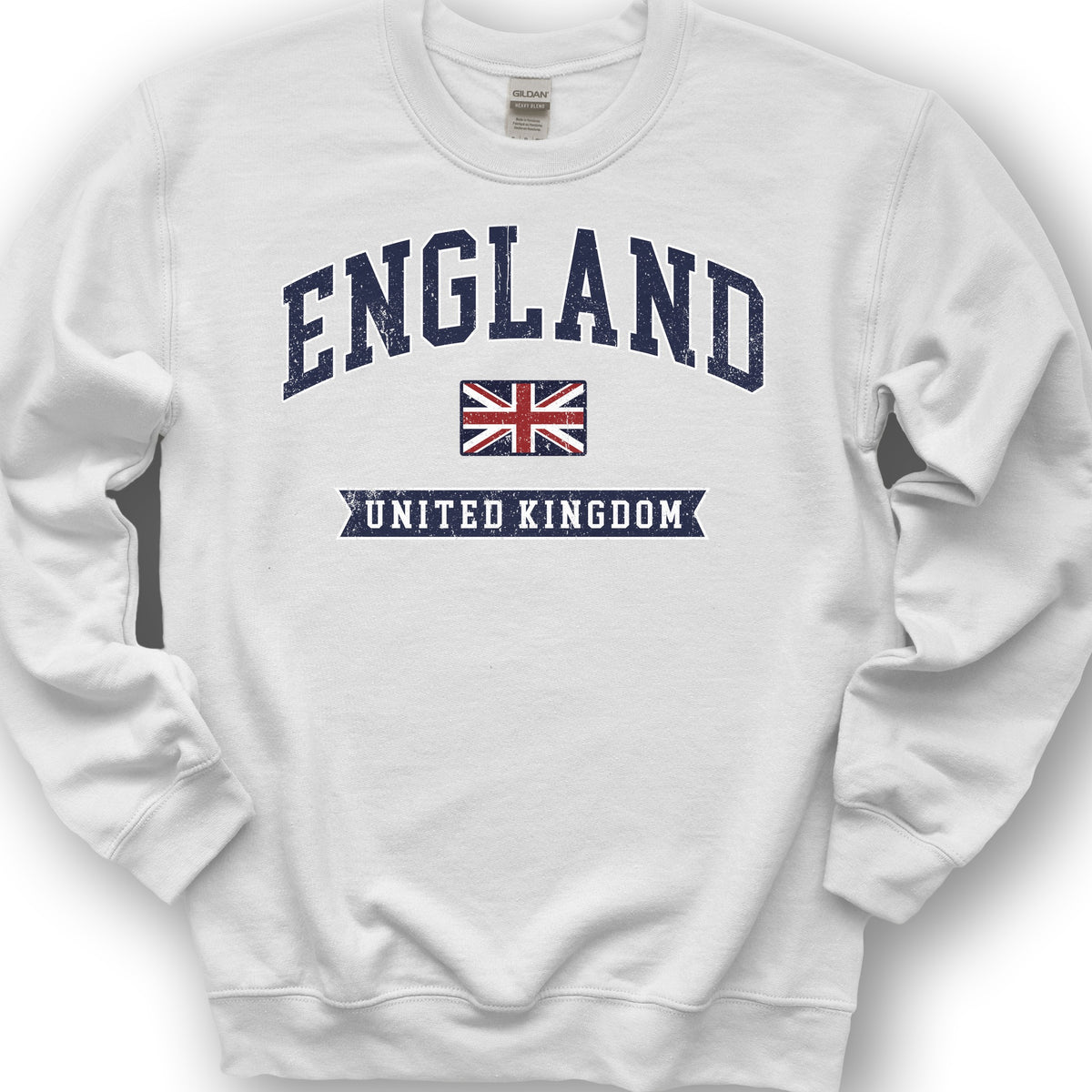 England Varsity Flag Sweatshirt - White