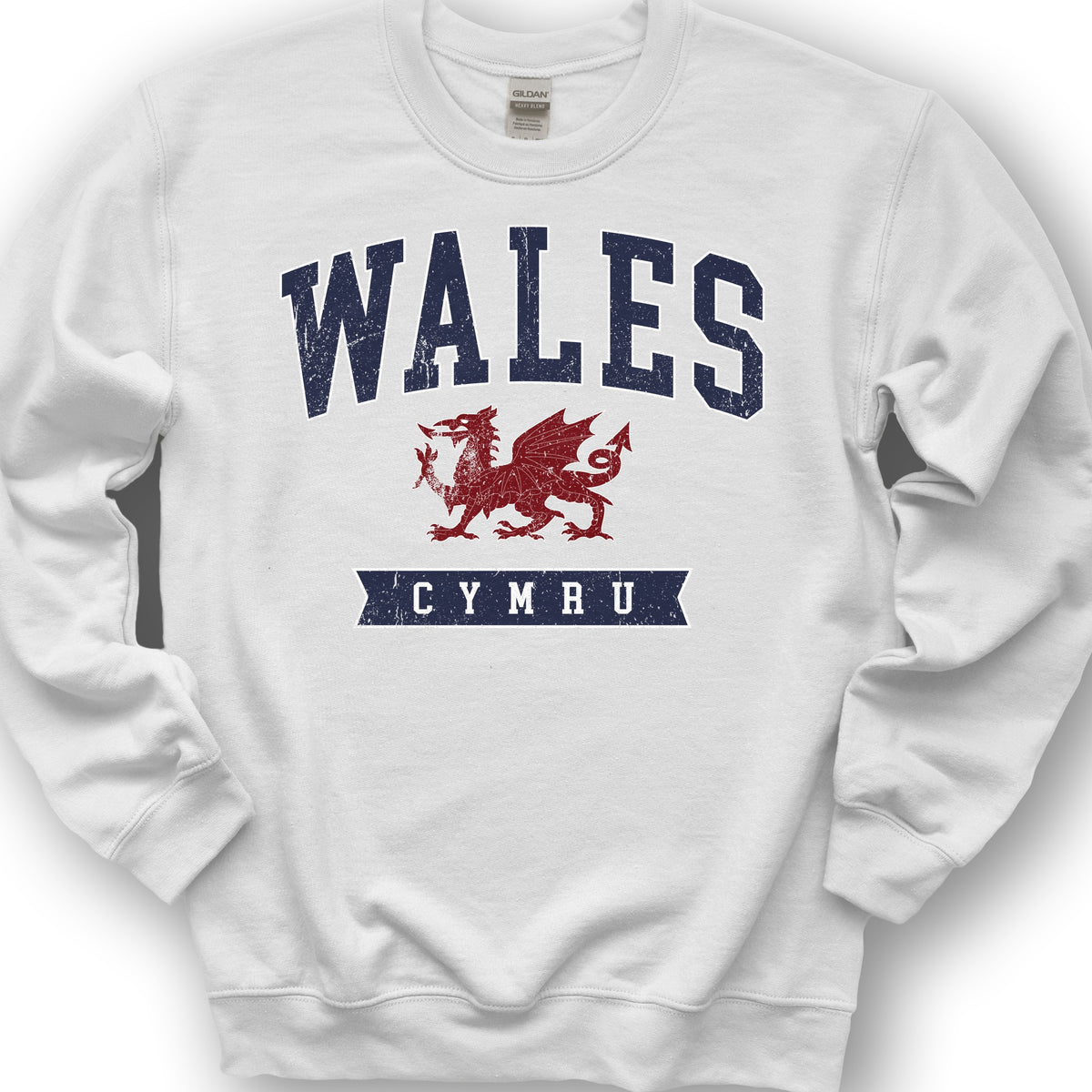 Wales Varsity Dragon Sweatshirt - White