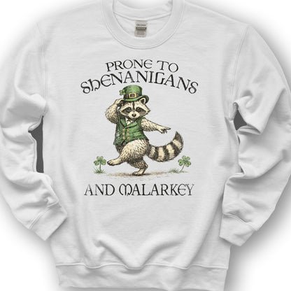Shenanigans and Malarkey Sweatshirt - White