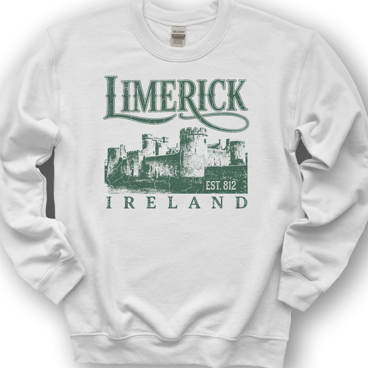 Limerick Ireland Vintage Print Sweatshirt - White