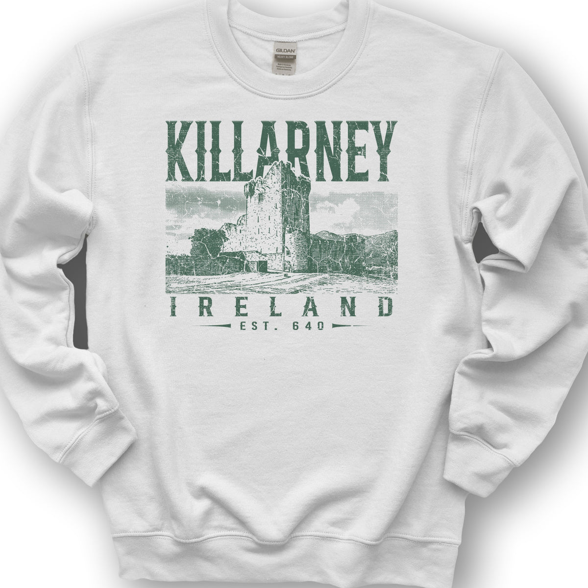 Killarney Ireland Vintage Print Sweatshirt - White