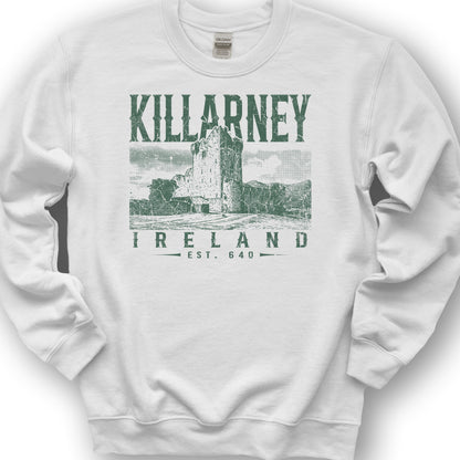 Killarney Ireland Vintage Print Sweatshirt - White