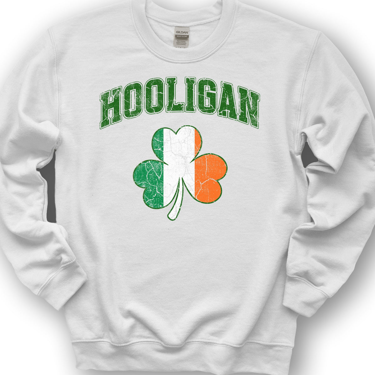 Hooligan Shamrock Sweatshirt - White