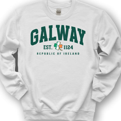 Galway Varsity Flag Sweatshirt - White