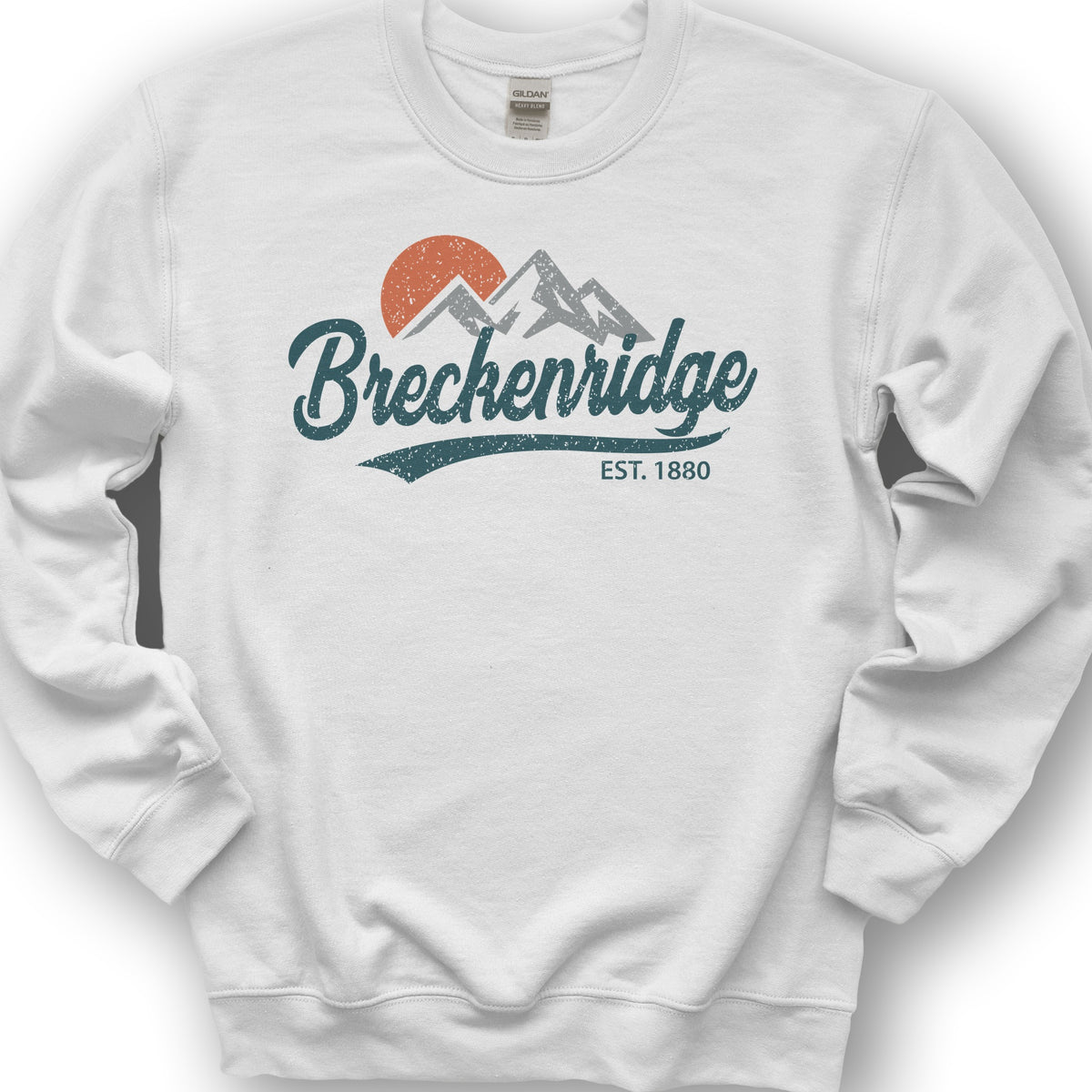 Breckenridge Vintage Script Sweatshirt - White