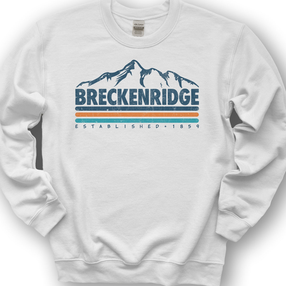Breckenridge Retro Stripe Sweatshirt - White