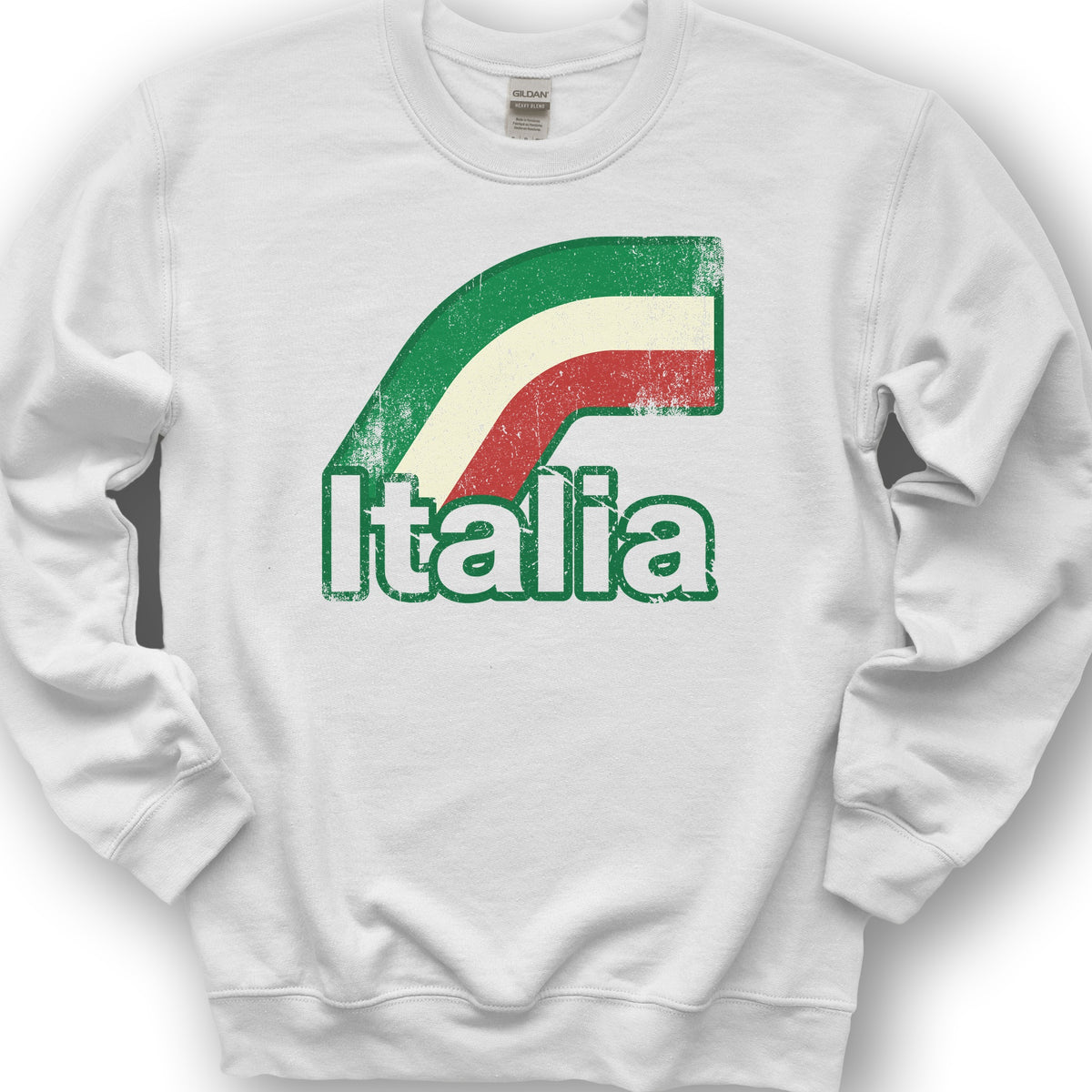 Italia Stripes Sweatshirt - White
