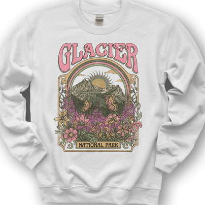 Glacier Butterfly Sweatshirt - White