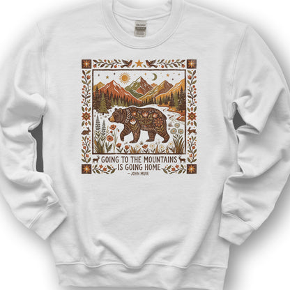 Going Home John Muir Sweatshirt - White