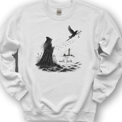 Well Feck Druid Sweatshirt - White