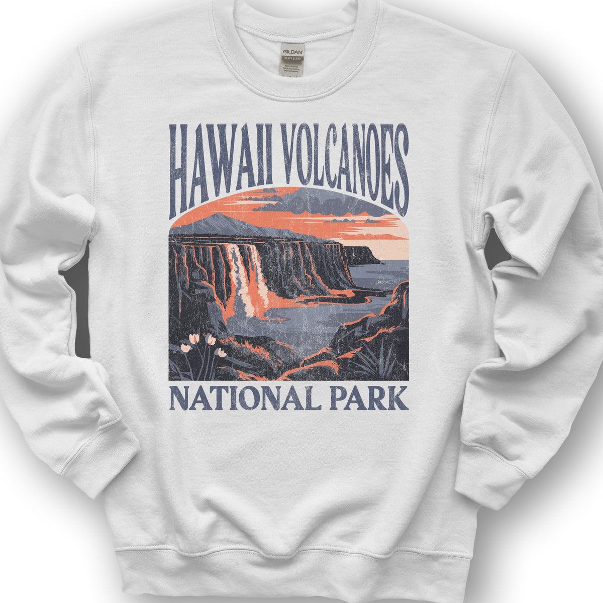 Hawaii Volcanoes National Park "Big and Bold" Sweatshirt - White