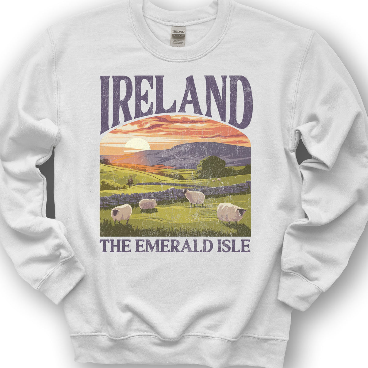 Ireland The Emerald Isle "Big and Bold" Sweatshirt - White