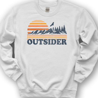 Outsider Vintage Mountains Sweatshirt - White