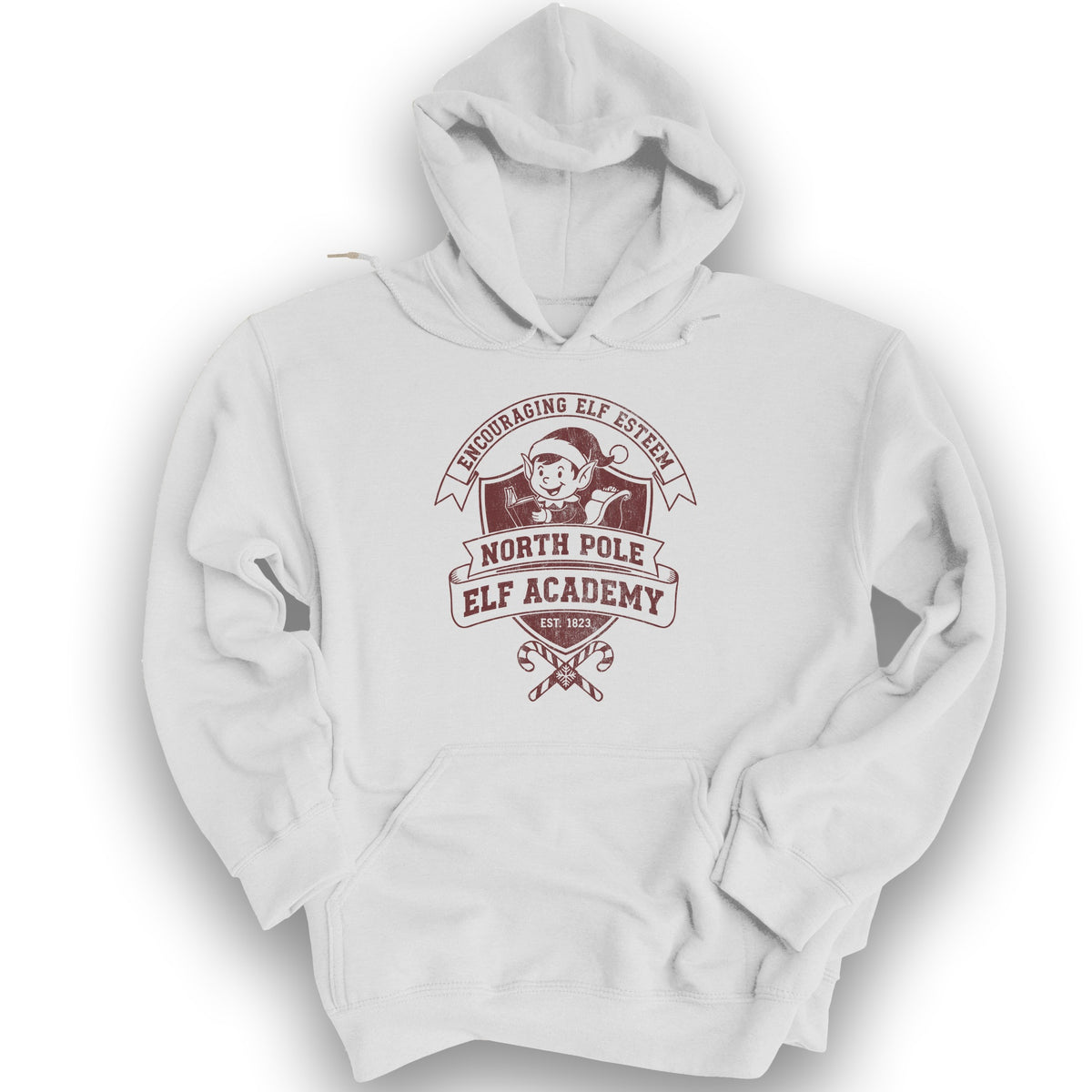 North Pole Elf Academy Hoodie - White