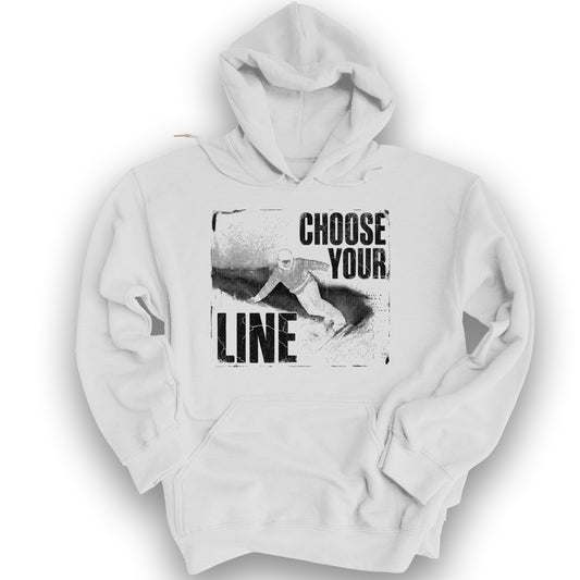 Choose Your Line Hoodie - White