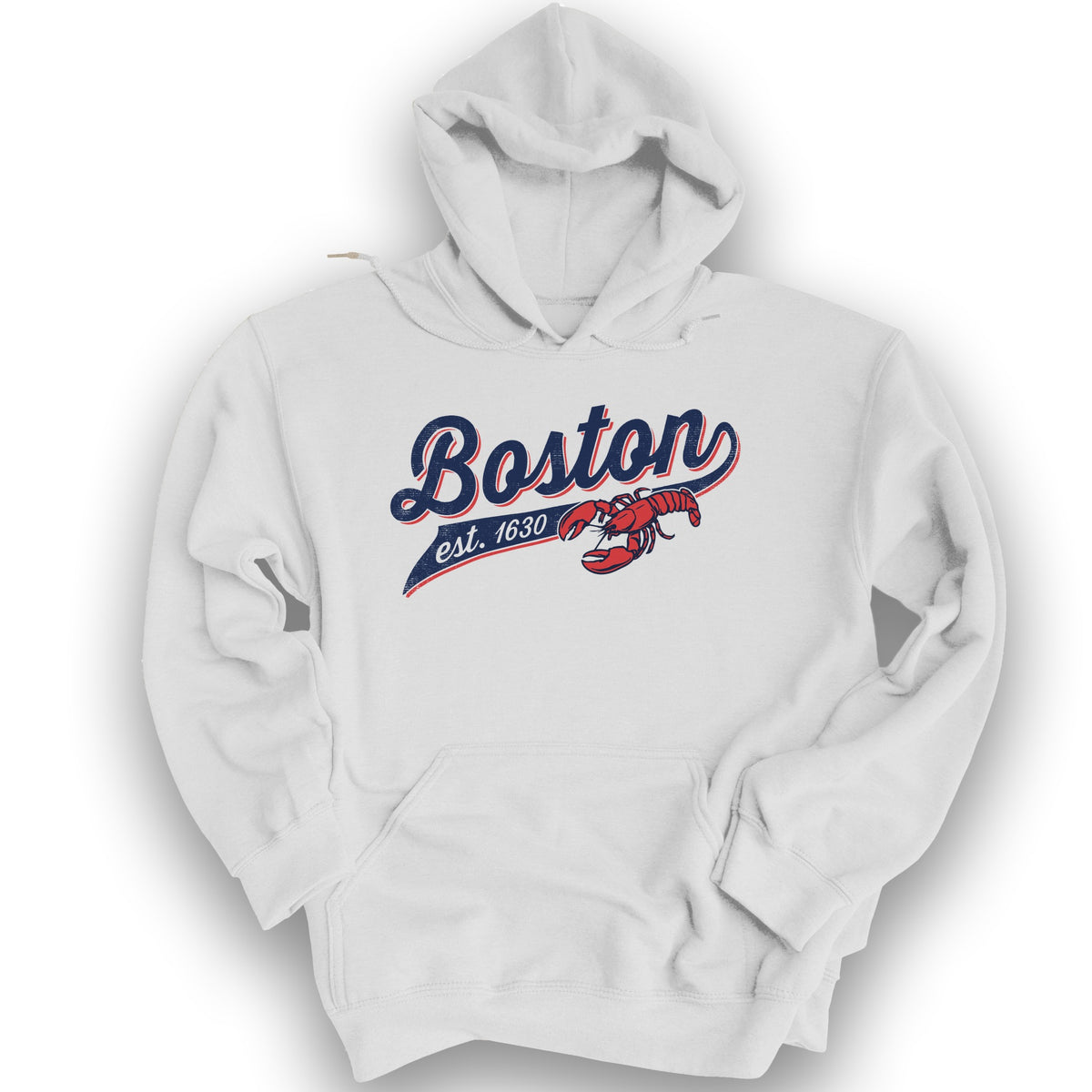 Boston Banner Hoodie - White