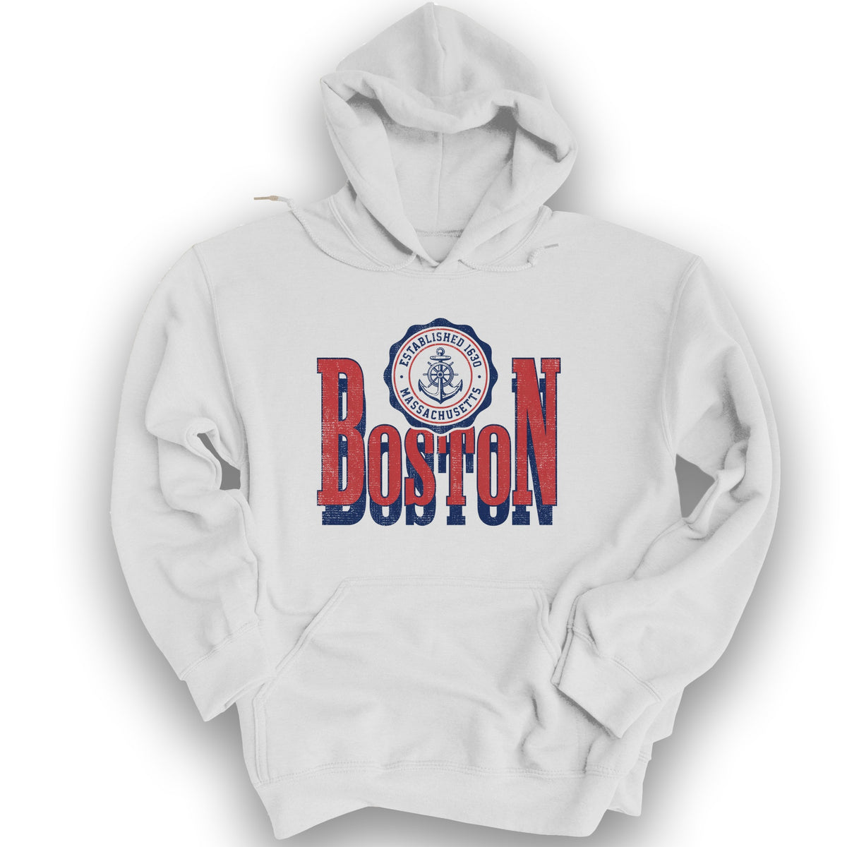 Boston Scoop Hoodie - White