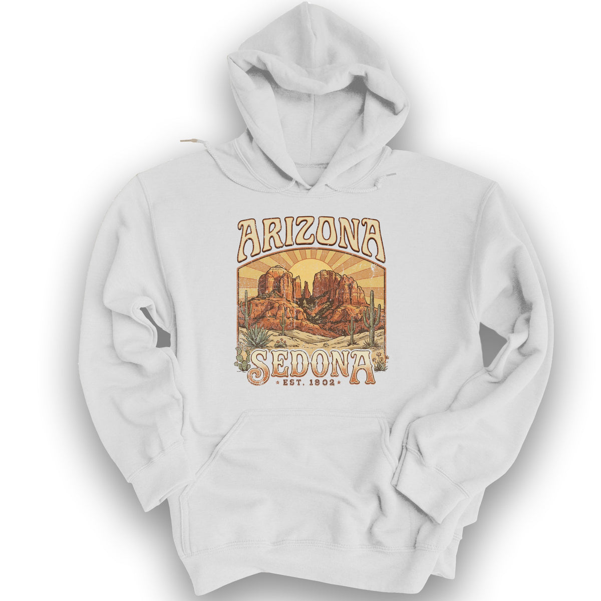 Sedona Arizona Sunset Hoodie - White