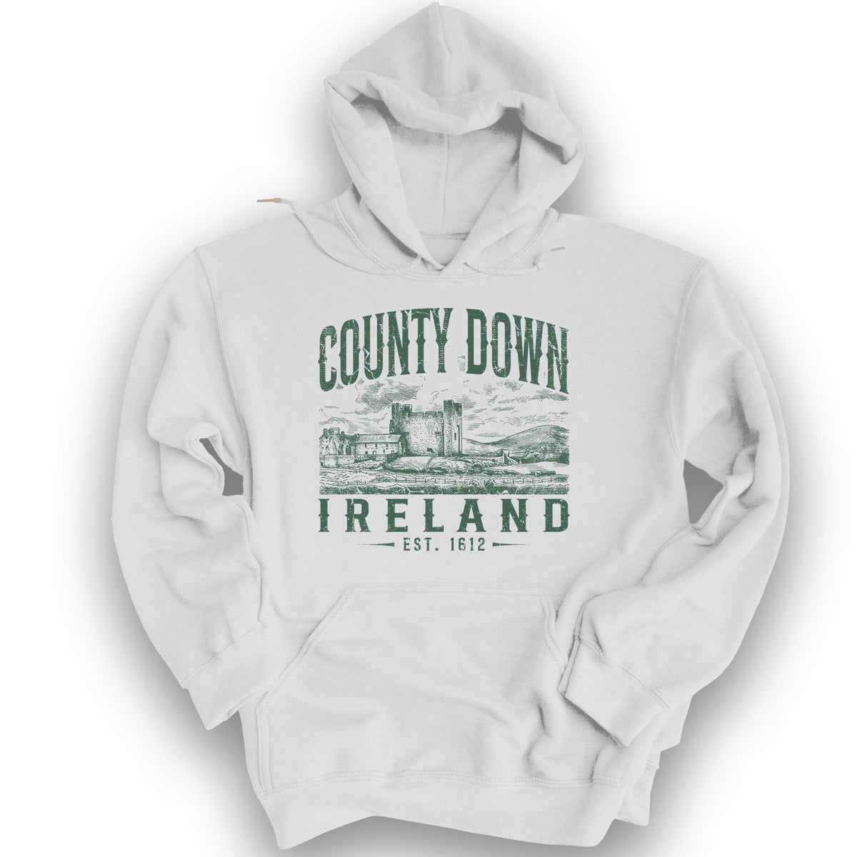 County Down Ireland Hoodie - White