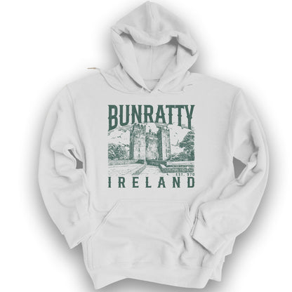 Bunratty Ireland Sketch Hoodie - White