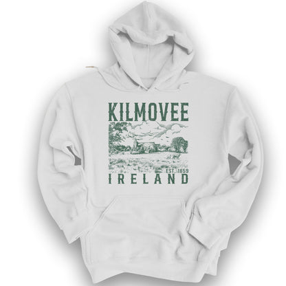Kilmovee Ireland Sketch Hoodie - White