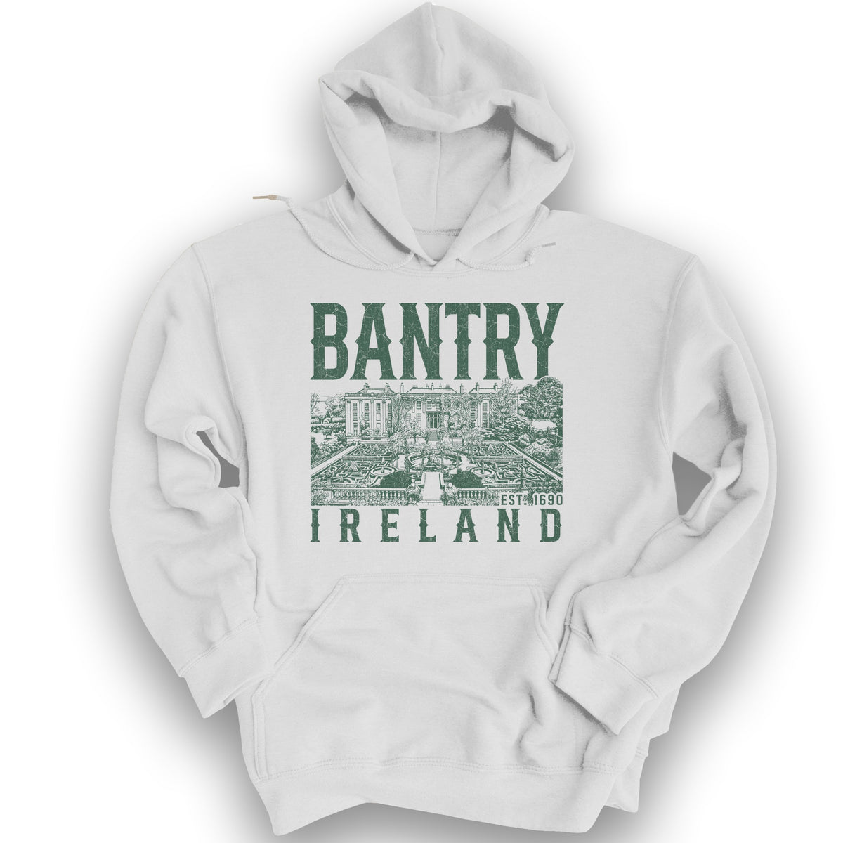 Bantry Ireland Sketch Hoodie - White
