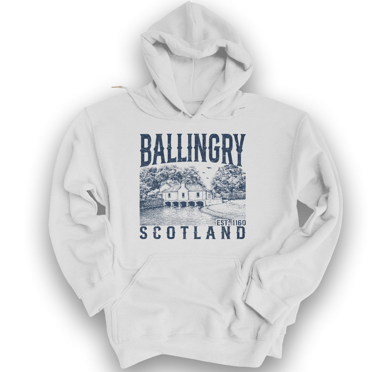 Ballingry Scotland Sketch Hoodie - White