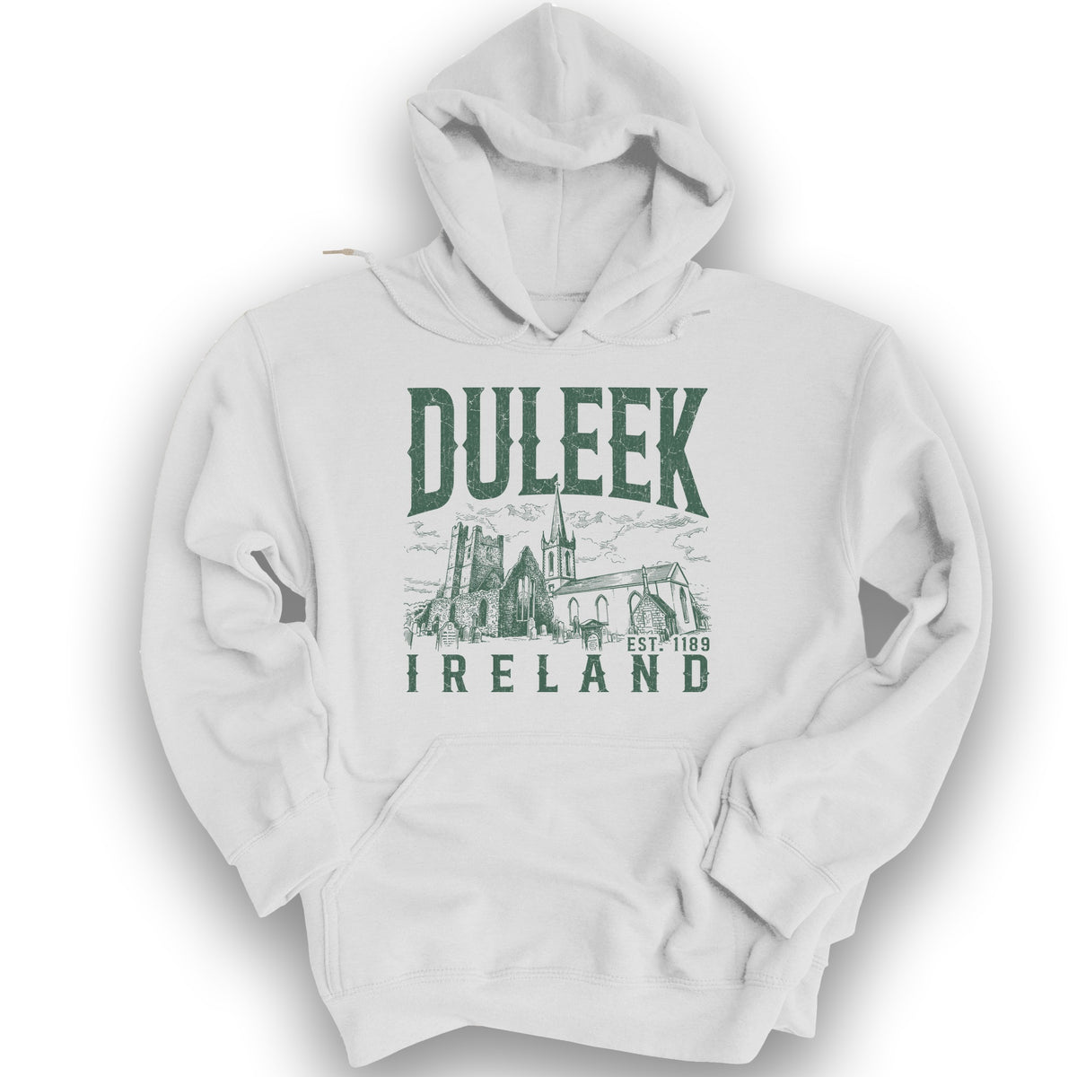 Duleek Ireland Sketch Hoodie - White