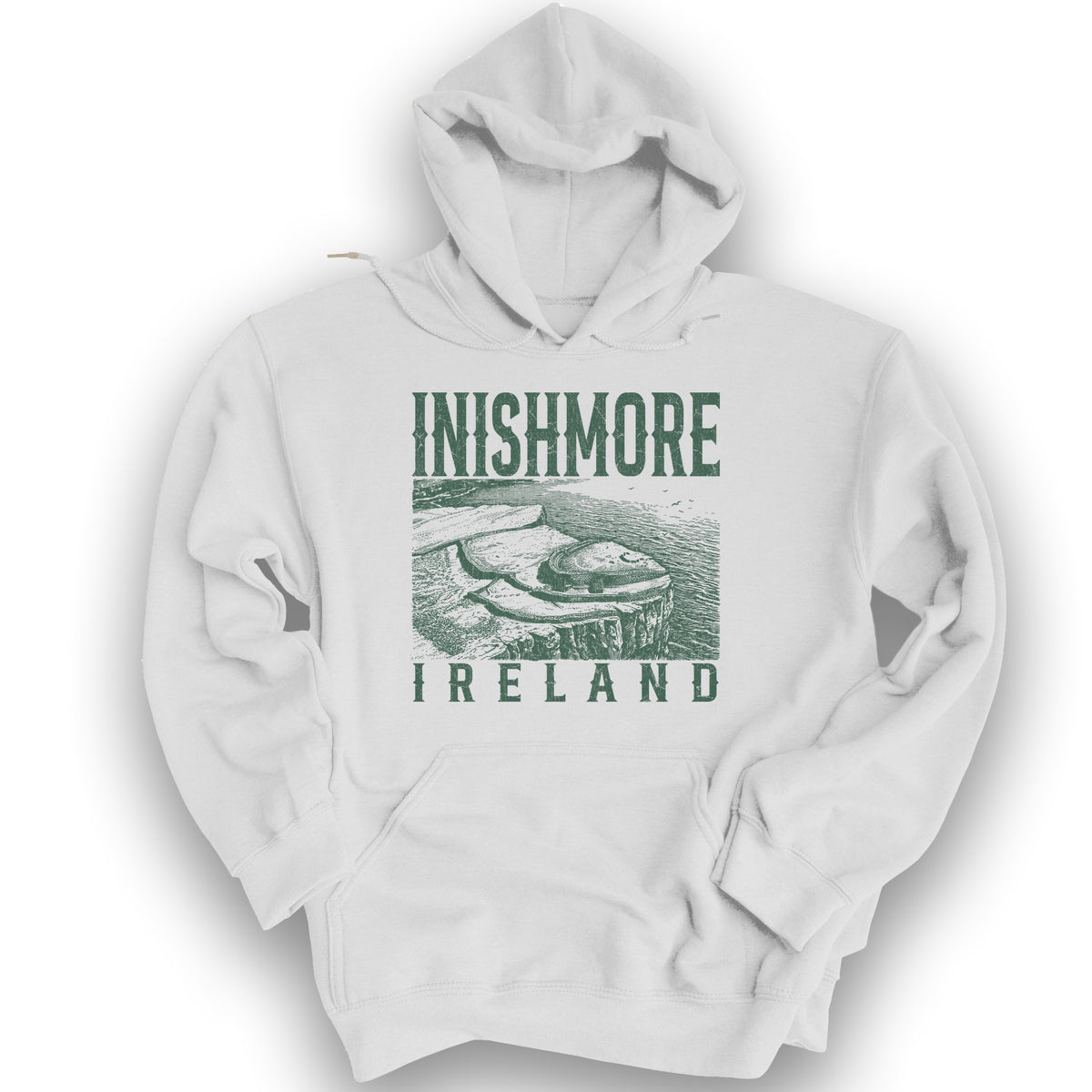 Inishmore Ireland Sketch Hoodie - White