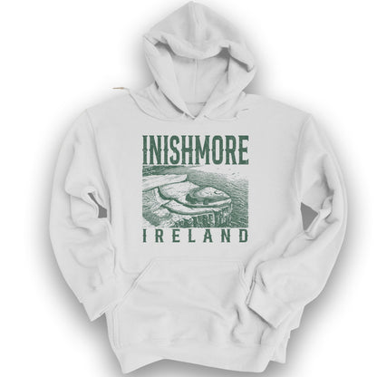 Inishmore Ireland Sketch Hoodie - White
