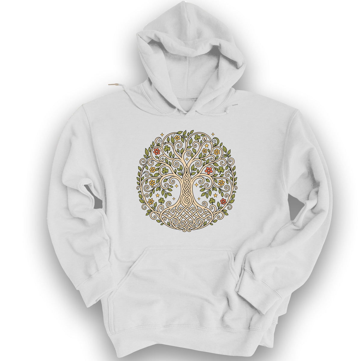 Celtic Tree of Life Hoodie - White