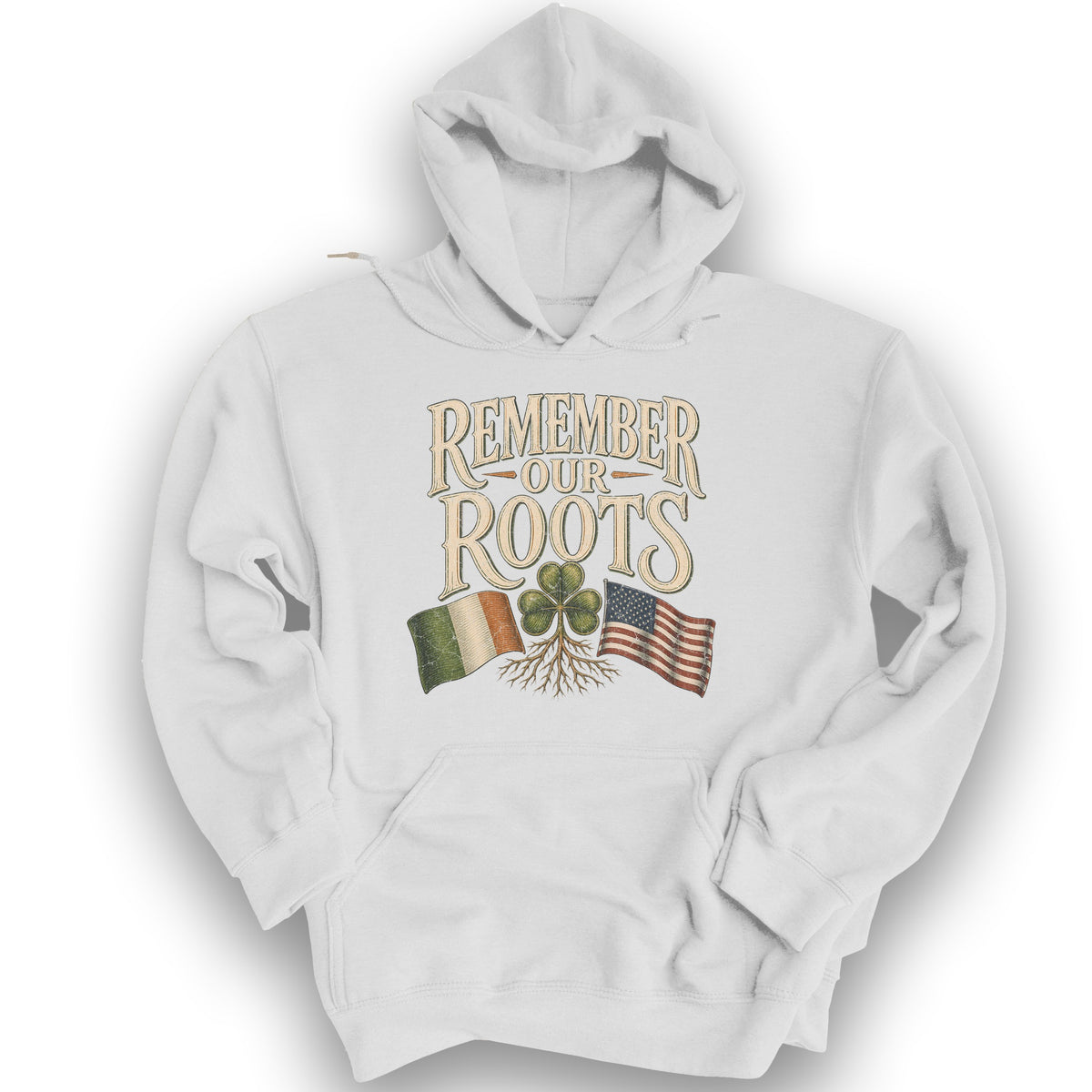 Remember Irish Roots Hoodie - White