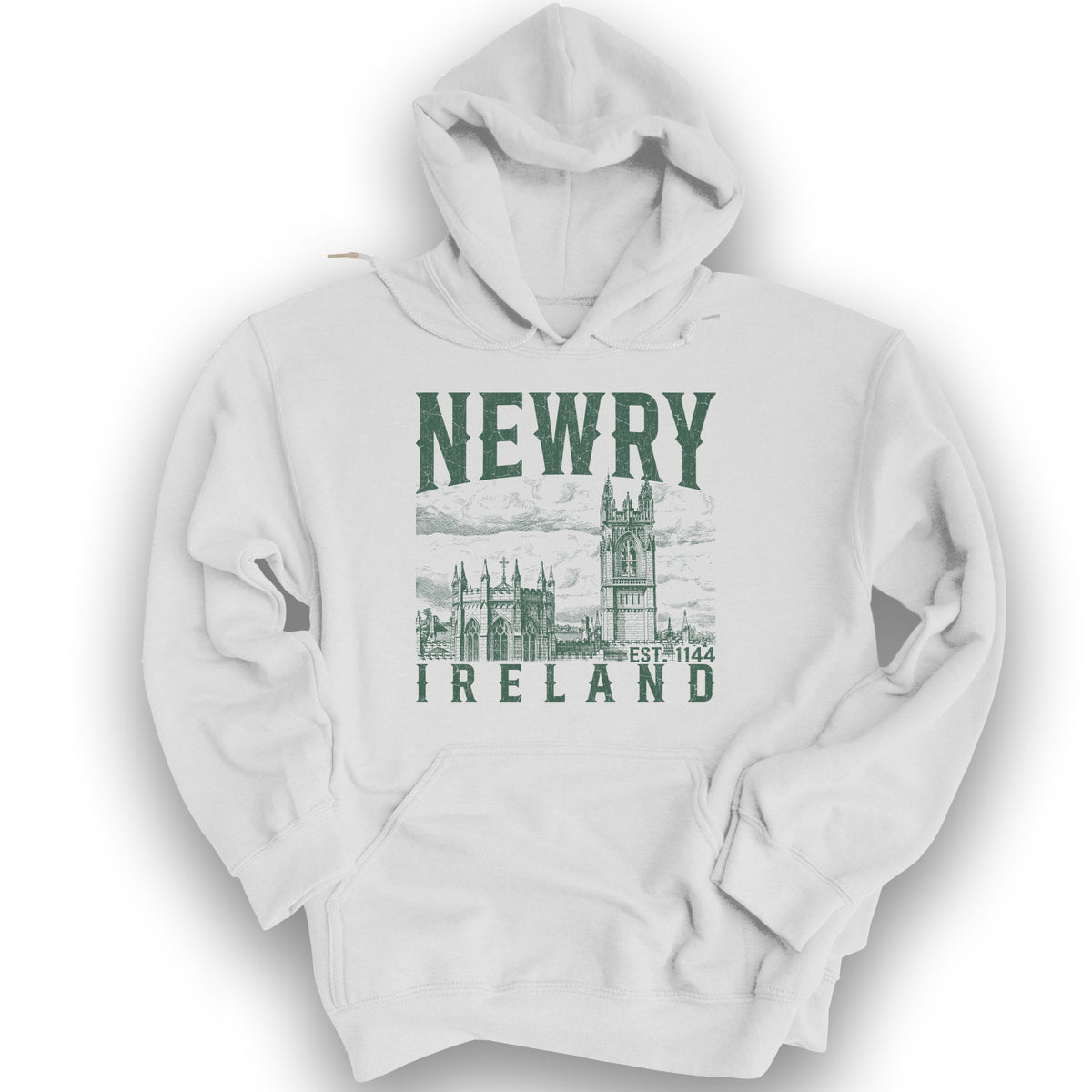 Newry Ireland Sketch Hoodie - White