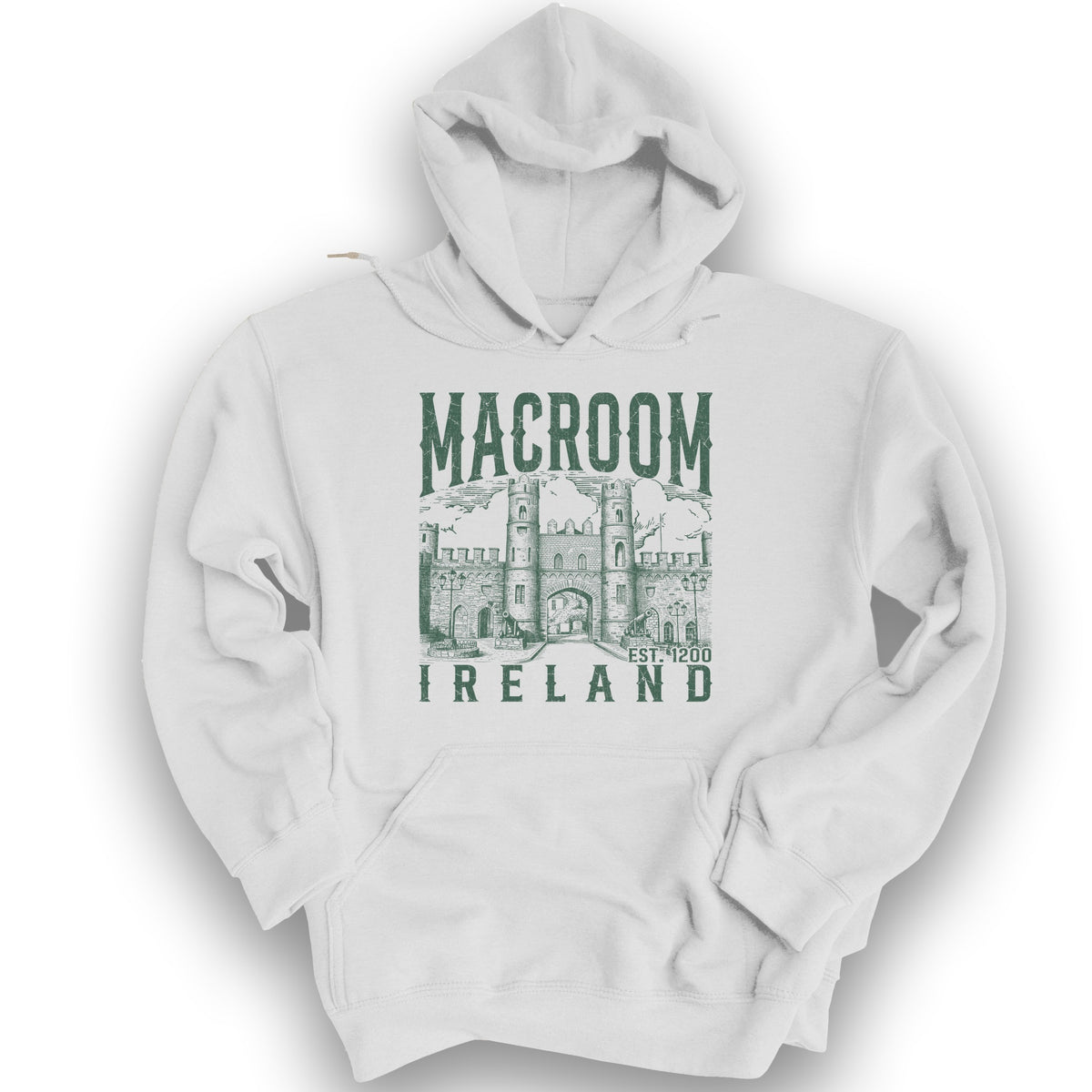 Macroom Ireland Sketch Hoodie - White