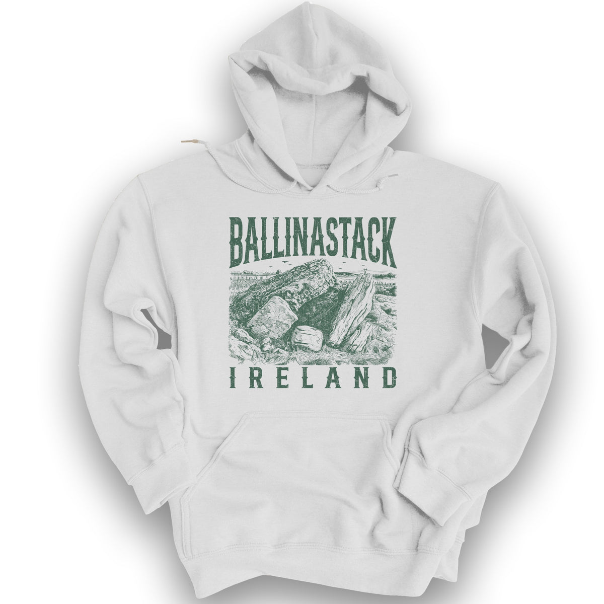 Ballinastack Ireland Sketch Hoodie - White
