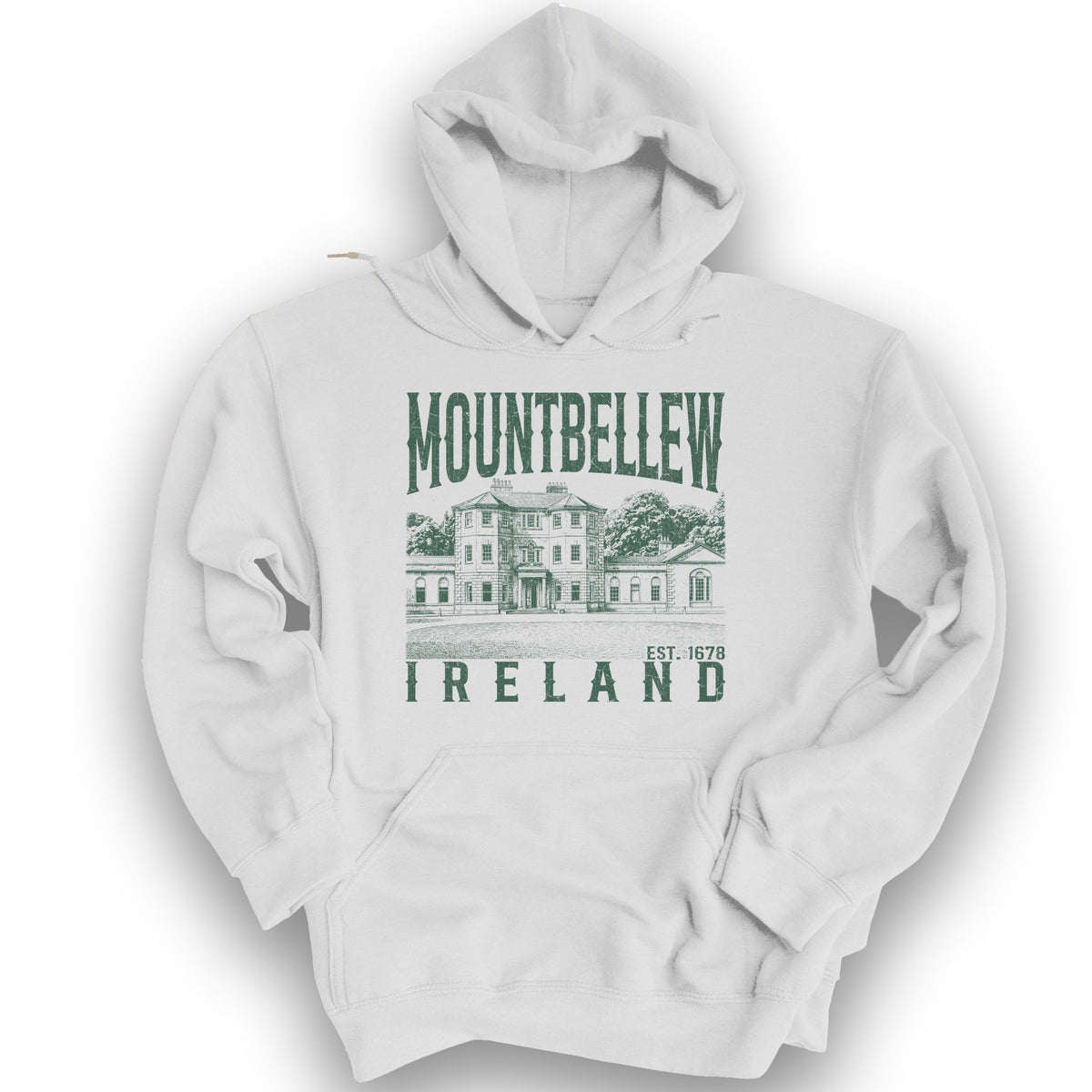 Mountbellew Ireland Sketch Hoodie - White