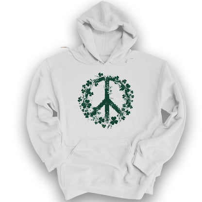 Shamrock Peace Hoodie - White